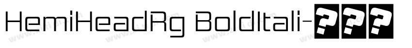 HemiHeadRg BoldItali字体转换
